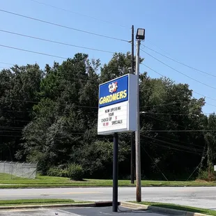 a sign in a parking lot