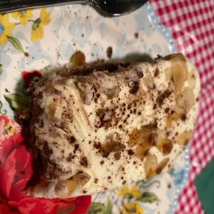 a piece of cake on a plate