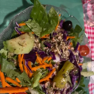 a plate of salad