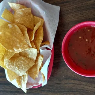 Mmm delicious chips and salsa