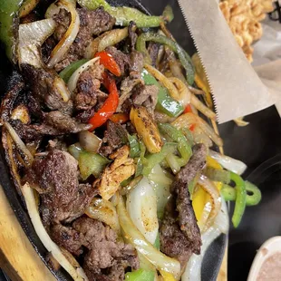 Beef fajitas