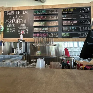 Garfield Brewery&apos;s current menu