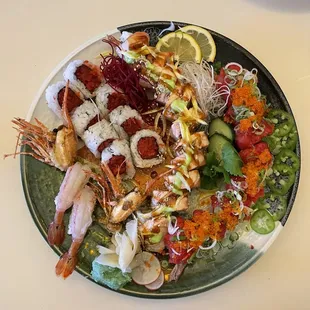 a plate of food on a table