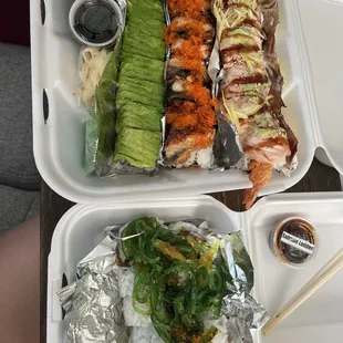 We had the Mermaid, power of love roll, tsunami roll, &amp; I forget the last one.