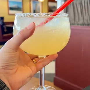 a hand holding a margarita