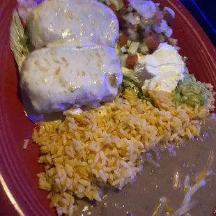 Chimichangas with cheese