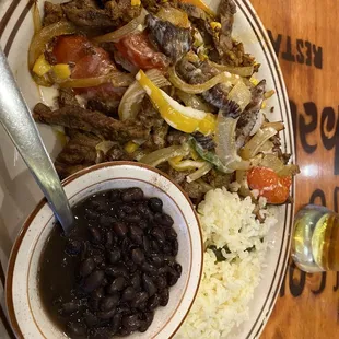 a plate of food on a table