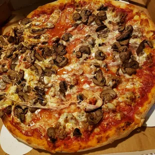 Our messed up pizza. Thanks a lot Door Dasher. Still tasted delicious thankfully. Grrrr...