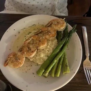 My mother liked her shrimp and loved her risotto