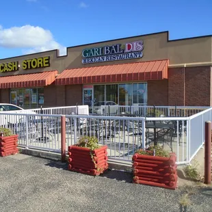 Outside of the restaurant.