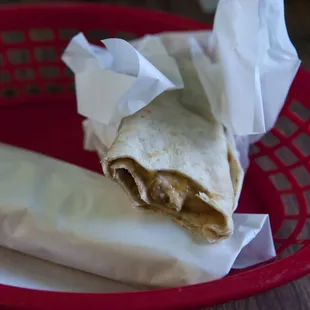 Bean and cheese burrito