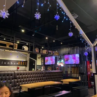 interior, sushi and sashimi