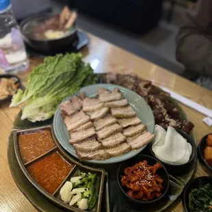 Bossam and Jokbal Combo