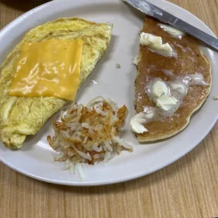 Cheese omelette  shared  pancake
