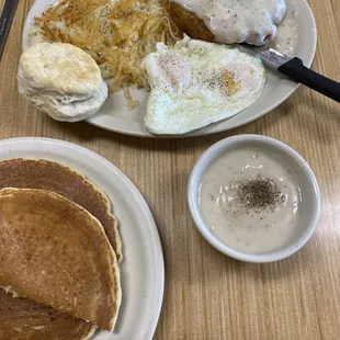 Chicken fried steak breakfast