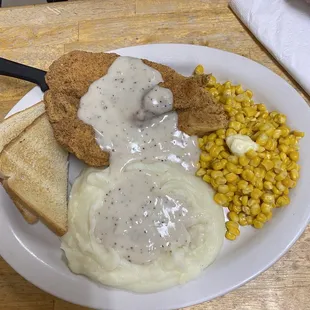Chicken fried chicken dinner