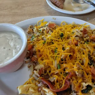 House scramble with side of gravy