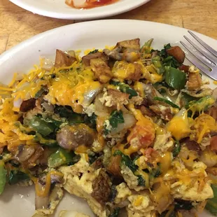 Veggie scrambled eggs