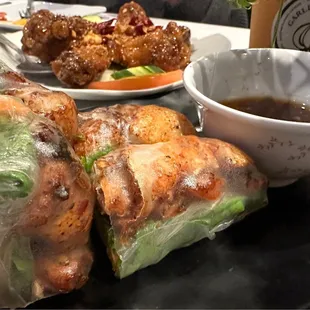 Crispy Salmon Spring Rolls
