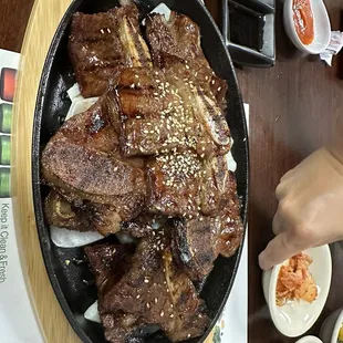 LA Galbi and spicy beef bulgogi.