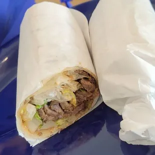 lamb and beef gyro wrap
