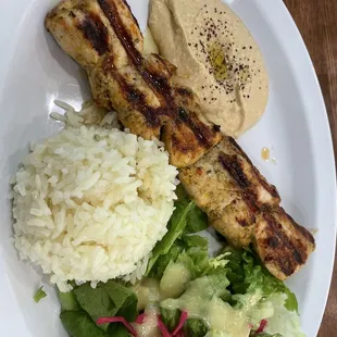 Grilled Chicken Kebab Plate
