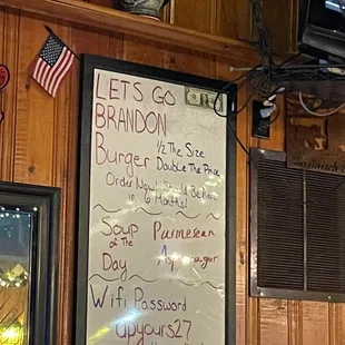 The deplorable daily special in the bar. Sad.