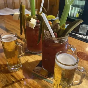 Sunday loaded Bloody Marys.