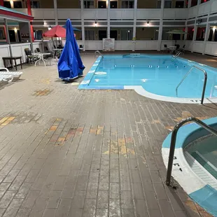 Broken tile on the pool floors. Pool is smaller than it looks to btw.