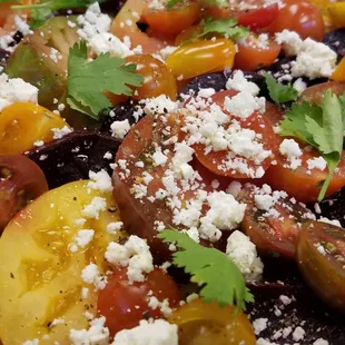 Heirloom Tomato &amp; Beet Salad with Feta &amp; Cilantro