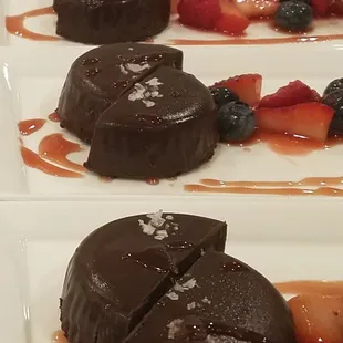 Chocolate Espresso Bean Tort with Maldon &amp; Mascerated Berries