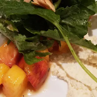 Mascerated Peach, Ricotta, Kale Salad