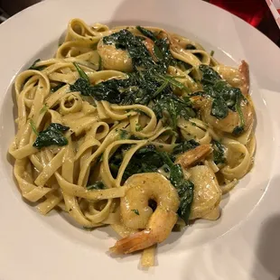 Cajun Fettuccine with Spinach and Shrimp