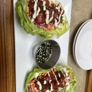 Poke Lettuce Wraps