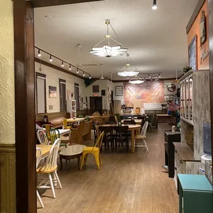 the inside of the building