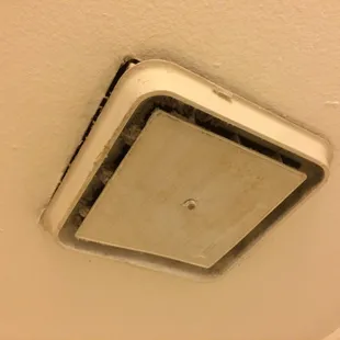 Dirty fan in the bathroom