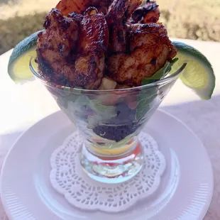 Chipotle Honey Glazed Prawns ($17) - prawns and salad served on bottom were both yummy!