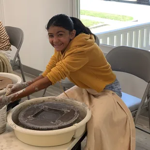 Can you tell she is enjoying herself?