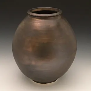 Large metallic glaze vase