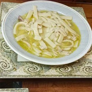 Chicken and noodles