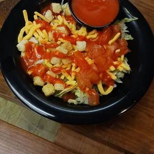 a plate of food on a table