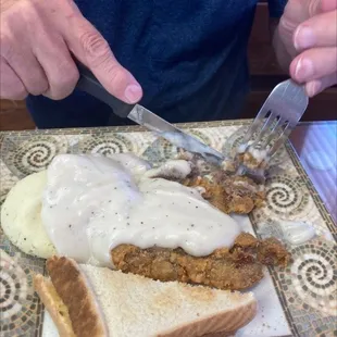 Small country fried steak