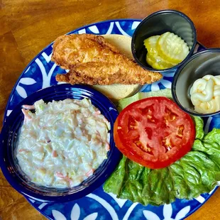 a plate of food on a table