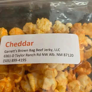 a bag of cheddar