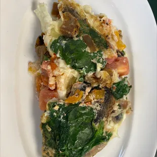 Veggie egg white omelette.