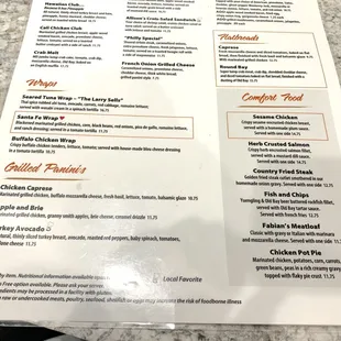 Lunch Menu (May 2021)