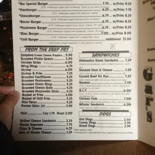 2nd page of menu