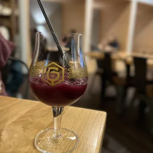 A berry beer smoothie. Super delicious even though I don't like beer!