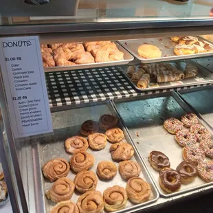 More donuts and glazed cinnamon rolls
