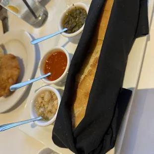 Baguette and chimichurri